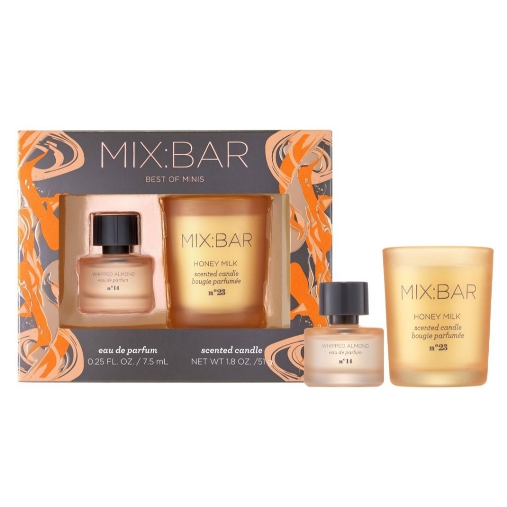 New MIX:BAR Mini perfume &  Candle - Whipped Almond Honey Milk mini gift set inc